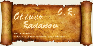 Oliver Radanov vizit kartica
